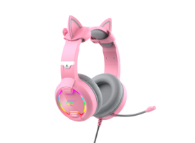 Ігрові навушники з мікрофоном HAVIT HV-H2233d Cat Pink  - фото №2