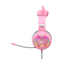 Ігрові навушники з мікрофоном HAVIT HV-H2233d Cat Pink  - фото №4