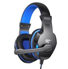 Ігрові навушники з мікрофоном HAVIT HV-H763d Black/Blue 3.5мм  - фото