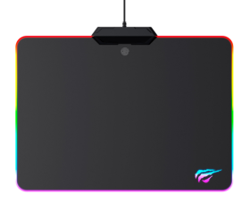 Килимок для миші HAVIT HV-MP909 Black з RGB підсвіткою  - фото