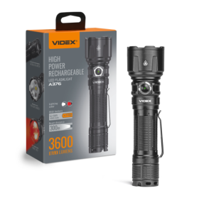 Портативний світлодіодний ліхтарик VIDEX VLF-A376 3600Lm 5000K (20шт/ящ) - фото