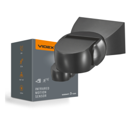 Датчик руху та освітленості VIDEX VL-SPW15B 220V 1200W IP65 інфрачервоний Black - фото