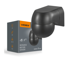 Датчик руху та освітленості VIDEX VL-SPW11B 220V 800W IP44 інфрачервоний Black - фото