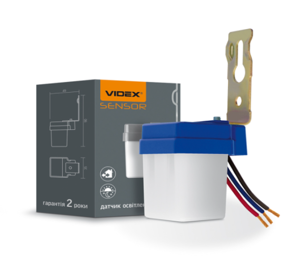 Датчик освітленості VIDEX VL-SN01 6A 220V фотометричний - фото