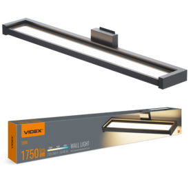 LED світильник настінний з сенсором VIDEX WL02 18W 2800K-4000K-6000K Black (VL-WL02-18CSB) - фото