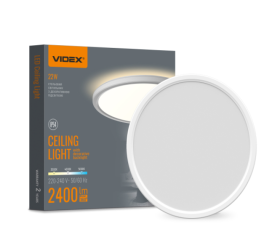 LED світильник з підсвіткою круглий VIDEX 22W 3000K-4000K-5000K 220V (VL-DL5R-22CW) Білий - фото