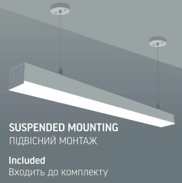 LED світильник лінійний VIDEX BN03 50W 1.2М 5000K 220V Black (VL-BN03-50125B) - фото №3