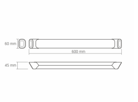 LED світильник лінійний VIDEX 36W 0.6М 5000K 220V чорний (VLE-BN-36065B) - фото №3