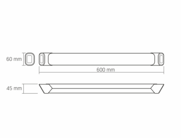 LED світильник лінійний VIDEX 36W 0.6М 5000K 220V чорний (VLE-BN-36065B) - фото №3