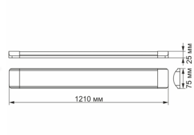 LED світильник лінійний VIDEX 36W 1,2М 5000K (VL-BN-36125) - фото №2