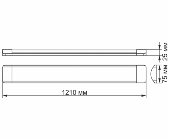 LED світильник лінійний VIDEX 36W 1,2М 4100K (VL-BN-36124) - фото №2