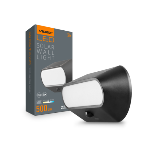 LED світильник автономний настінний IP54 VIDEX 500Lm 5000K (VL-BHSO-001-S) - фото