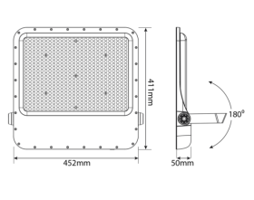 LED прожектор VIDEX PREMIUM F2 400W 5000K 220V (VL-F2-4005G) - фото №3