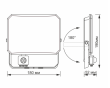 LED прожектор VIDEX F3 50W 5000K з датчиком руху 220V Black (VLE-F3-0505B-S) - фото №3