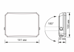 LED прожектор VIDEX F3 30W 5000K 220V Black (VLE-F3-0305B) - фото №3