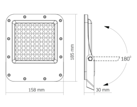 LED прожектор VIDEX PREMIUM F2 50W 5000K (VL-F2-505G) - фото №3