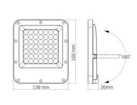 LED прожектор VIDEX PREMIUM F2 30W 5000K (VL-F2-305G) - фото №2