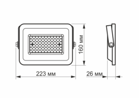 LED прожектор VIDEX F2e 50W 5000K (VL-F2e-505W) - фото №3