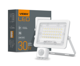 LED прожектор VIDEX F2e 30W 5000K з датчиком руху та освітленості (VL-F2e305W-S) - фото