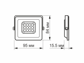 LED прожектор VIDEX F2e 10W 5000K (VL-F2e-105W) - фото №2